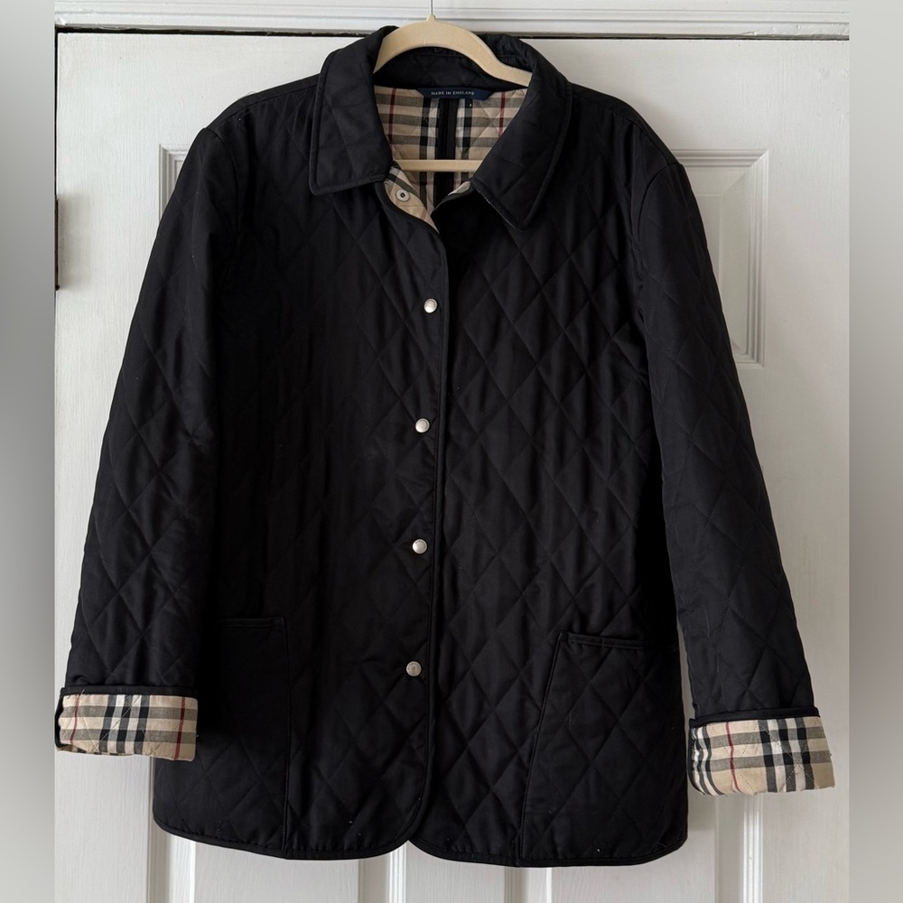Classic Burberry Quilted Jacket - Black (XL)